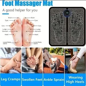 Electric EMS Foot Massager Pad with Remote Rechargeable Pain Relief & Re…